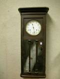 Ansonia Classical Revival Mahogany Veneer Wall Clock with Beveled Glass