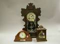 Ansonia Victorian Walnut Mantel Clock French Inlaid Presentation and Carriage