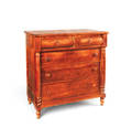 Sheraton tiger maple chest of drawers