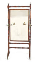 Regency mahogany cheval mirror ca 1815