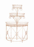 Victorian wire threetier plant stand 19th c