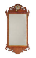 Chippendale mahogany looking glass late 18th c