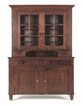 Pennsylvania twopiece walnut Dutch cupboard ca 1820