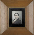 Miniature watercolor on ivory portrait of a gentleman ca 1830