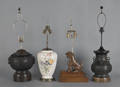 Four table lamps