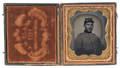 Unidentified tin type of a Confederate soldier in uniform