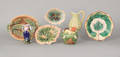 Four majolica serving dishes
