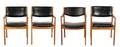 Assembled Set of 4 Mid Century Walnut Armchairs