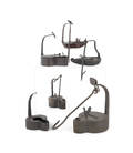 Six iron Betty lamps