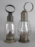 Three tin carry lanterns