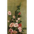 Continental School 19th Century Hollyhocks