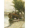 Charles Paul Gruppe CanadianAmerican 18601940 The Fishing Ketch