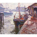 Robert C Gruppe American 20th Century At the Pier