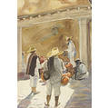 John Whorf American 19031959 The MarketplaceA South American Scene