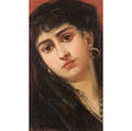 John Paul Selinger American 18501909 Portrait of a Dark Haired Woman