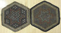 Double octagonal penny rug 19th c