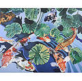 American School 20th Century Goldfish and Lilypads
