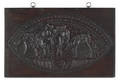 Large carved mahogany cakeboard attributed to John Conger 19th c