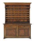 Pine open pewter cupboard 18th c
