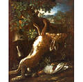 Flemish School 17th Century Style Still Life With Game a Plein Air