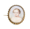 Two miniature portraits on ivory 19th c