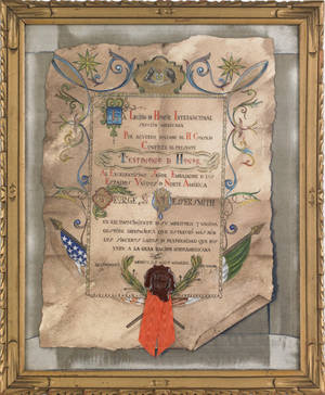 Mexican certificate of Honor presented to George Messersmith