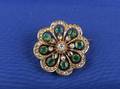 Emerald and Diamond Brooch