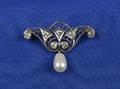 Edwardian Pearl and Diamond PendantBrooch