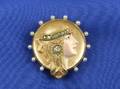Art Nouveau Gemset and Enamel PendantWatch Pin