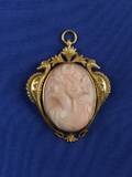 Victorian Coral Cameo PendantBrooch