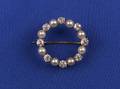 Edwardian Pearl and Diamond Circle Pin