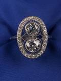 Art Deco TwinStone Diamond Ring
