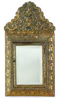 Embossed brass hanging cabinet