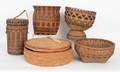 Five Native American baskets
