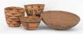 Four Native American coiled baskets