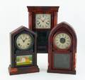Three Empire mantle clocks by New Haven