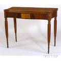 Federal Maple and Mahogany Veneer Inlaid Card Table