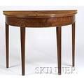 Federal Mahogany Demilune Card Table