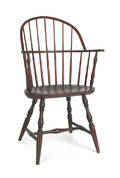 New England sackback Windsor armchair ca 1810