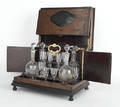 Regency burl cased decanter set