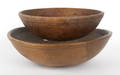 Two turned wooden bowls