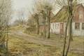 Ole Ring Danish 19021972 Cottages Along a Country Lane