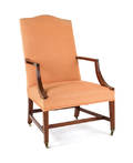 Federal style mahogany lolling chair