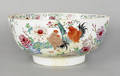 Large Chinese export porcelain punch bowl 18th c