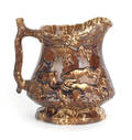 Rockingham glazed pitcher 19th c