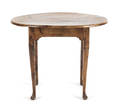New England Queen Anne tiger maple tavern table 18th c
