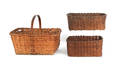 Three Pennsylvania split oak baskets