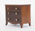 Miniature Hepplewhite mahogany chest of drawers early 19th c