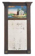 Philadelphia Federal mahogany looking glass ca 1820