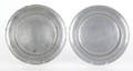 Pair of Philadelphia pewter plates ca 1815